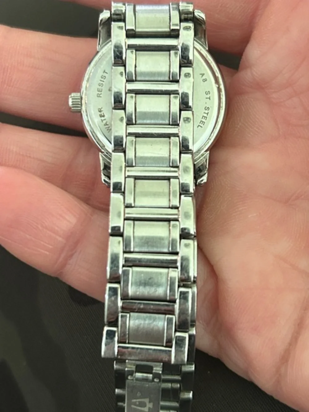 Bulova Silver-Tone Women's Crystal Bezel Stainless Bracelet Watch